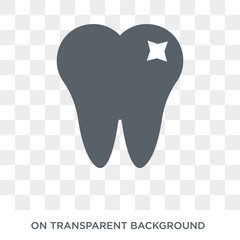 Tooth icon. Trendy flat vector Tooth icon on transparent background from Human Body Parts collection. High quality filled Tooth symbol use for web and mobile