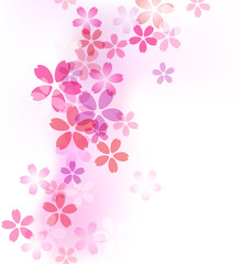 Fototapeta na wymiar Cherry blossom pattern background material