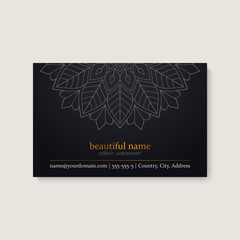 Business Card. Vintage decorative elements