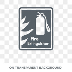 Fire extinguisher icon. Fire extinguisher design concept from Hotel collection. Simple element vector illustration on transparent background.