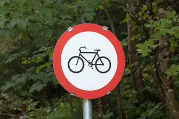 Schild Fahrradverbot