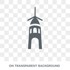 Windmill icon. Trendy flat vector Windmill icon on transparent background from Architecture and Travel collection. High quality filled Windmill symbol use for web and mobile