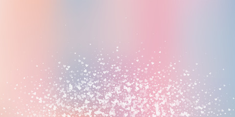 White heart love confettis. Valentine's day explos