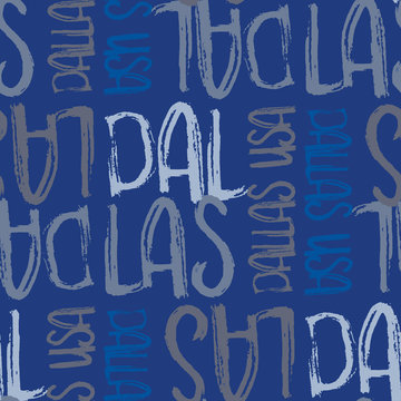 Dallas, USA Seamless Pattern