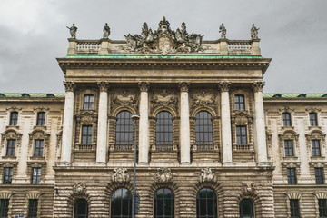 the great facade of the bavarian court building. Ministry of Justice in Munich