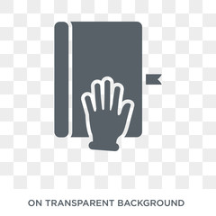 hand Swear icon. Trendy flat vector hand Swear icon on transparent background from Hands and guestures collection. High quality filled hand Swear symbol use for web and mobile