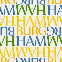 Hamburg, Germany seamless pattern