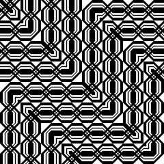 Design seamless monochrome geometric pattern