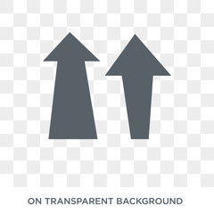 Fototapeta premium Vertical alignment icon. Vertical alignment design concept from Geometry collection. Simple element vector illustration on transparent background.