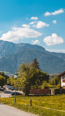 Fototapeta na wymiar Smartphone HD wallpaper of Beautiful alpine view at Saalfelden - Salzburg - Austria