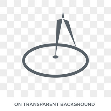 Radius icon. Radius design concept from Geometry collection. Simple element vector illustration on transparent background.
