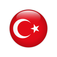 Turkey flag on button