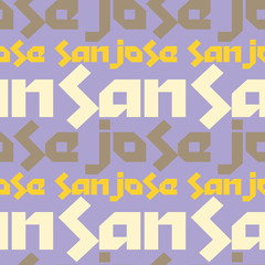 San Jose, USA seamless pattern