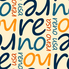 reno, usa seamless pattern