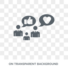brand engagement icon. Trendy flat vector brand engagement icon on transparent background from general  collection. High quality filled brand engagement symbol use for web and mobile