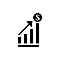 Financial bar chart sign