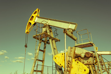 Oil pumpjack, industrial equipment. Rocking machines for power genertion. Extraction of oil....