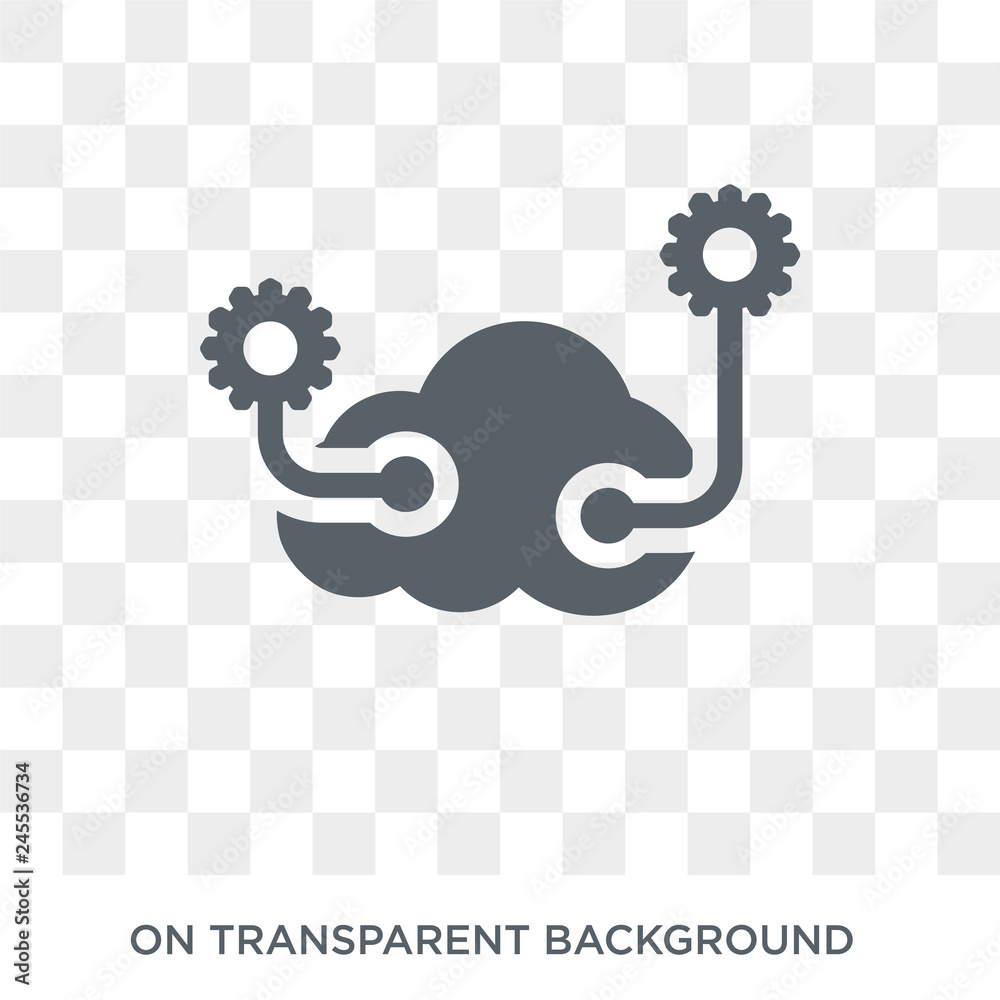 Wall mural saas icon. trendy flat vector saas icon on transparent background from general collection. high qual
