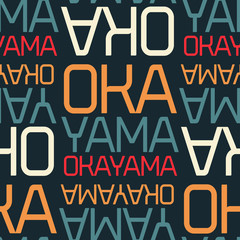 Okayama, japan seamless pattern