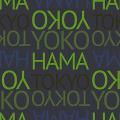 yokohama, tokyo japan seamless pattern