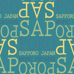 sapporo, japan seamless pattern
