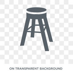 Stool icon. Stool design concept from Furniture and household collection. Simple element vector illustration on transparent background.