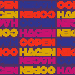 Obraz premium Copenhagen, Denmark seamless pattern