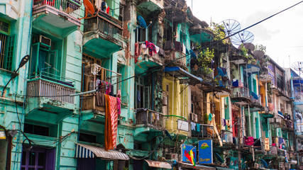 Colorful Street Scape Dwellings