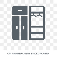 Closet icon. Closet design concept from Furniture and household collection. Simple element vector illustration on transparent background.