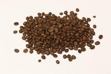 Coffee beans isolated on white background