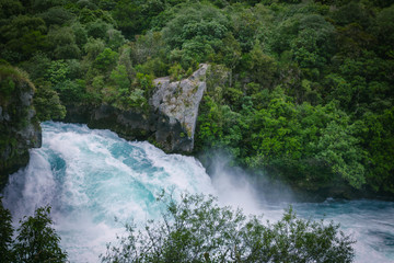 View of Huka Falls in Taupo, New Zealand