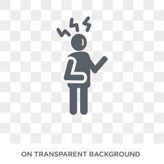 annoyed human icon. Trendy flat vector annoyed human icon on transparent background from Feelings collection. High quality filled annoyed human symbol use for web and mobile