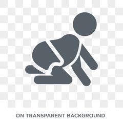 aunt's or uncle's child icon. Trendy flat vector aunt's or uncle's child icon on transparent background from family relations collection. High quality filled aunt's or uncle's child symbol use for web