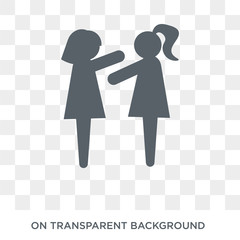 sister icon. Trendy flat vector sister icon on transparent background from family relations collection. High quality filled sister symbol use for web and mobile