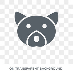 Wombat icon. Trendy flat vector Wombat icon on transparent background from animals  collection. High quality filled Wombat symbol use for web and mobile