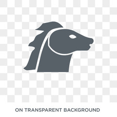 Wild horse icon. Trendy flat vector Wild horse icon on transparent background from animals  collection. High quality filled Wild horse symbol use for web and mobile
