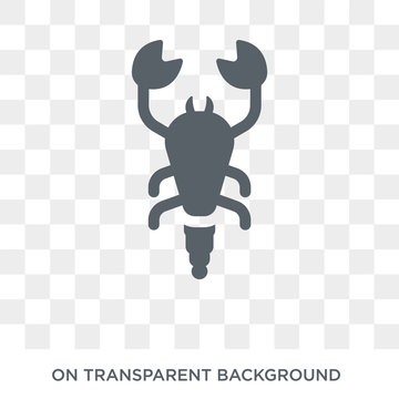 Scorpion icon. Trendy flat vector Scorpion icon on transparent background from animals  collection. High quality filled Scorpion symbol use for web and mobile