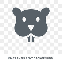 Groundhog icon. Trendy flat vector Groundhog icon on transparent background from animals  collection. High quality filled Groundhog symbol use for web and mobile