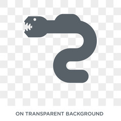 Eel icon. Trendy flat vector Eel icon on transparent background from animals  collection. High quality filled Eel symbol use for web and mobile
