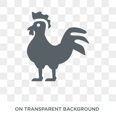 Cock icon. Trendy flat vector Cock icon on transparent background from animals  collection. High quality filled Cock symbol use for web and mobile