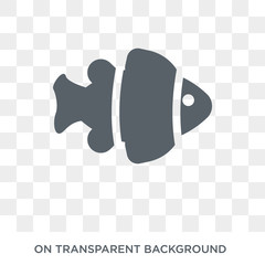 Clownfish icon. Trendy flat vector Clownfish icon on transparent background from animals  collection. High quality filled Clownfish symbol use for web and mobile