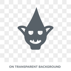 Troll icon. Trendy flat vector Troll icon on transparent background from Fairy Tale collection. High quality filled Troll symbol use for web and mobile