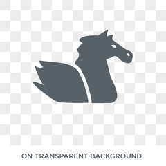 Pegasus icon. Trendy flat vector Pegasus icon on transparent background from Fairy Tale collection. High quality filled Pegasus symbol use for web and mobile