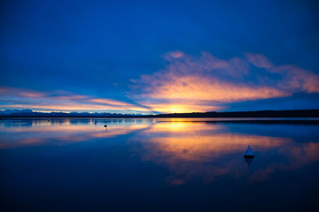 Abendspiegelung am Starnberger See