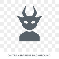 Devil icon. Trendy flat vector Devil icon on transparent background from Fairy Tale collection. High quality filled Devil symbol use for web and mobile
