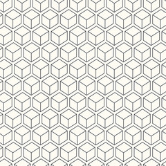 Seamless background with monochrome cubes in 3D style. Geometric pattern. EPS10