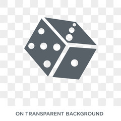 Dice icon. Dice design concept from Arcade collection. Simple element vector illustration on transparent background.