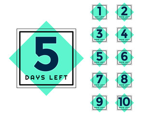 elegant number of days left marketing and promotional banner