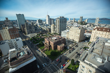 Naklejka na ściany i meble San Francisco City Downtown general view, California