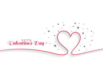 minimal line hearts valentines day background